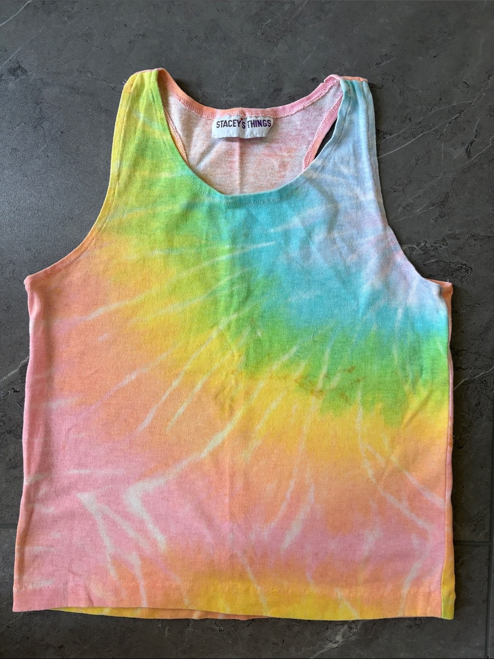 Rainbow Tie Dye Tank Top